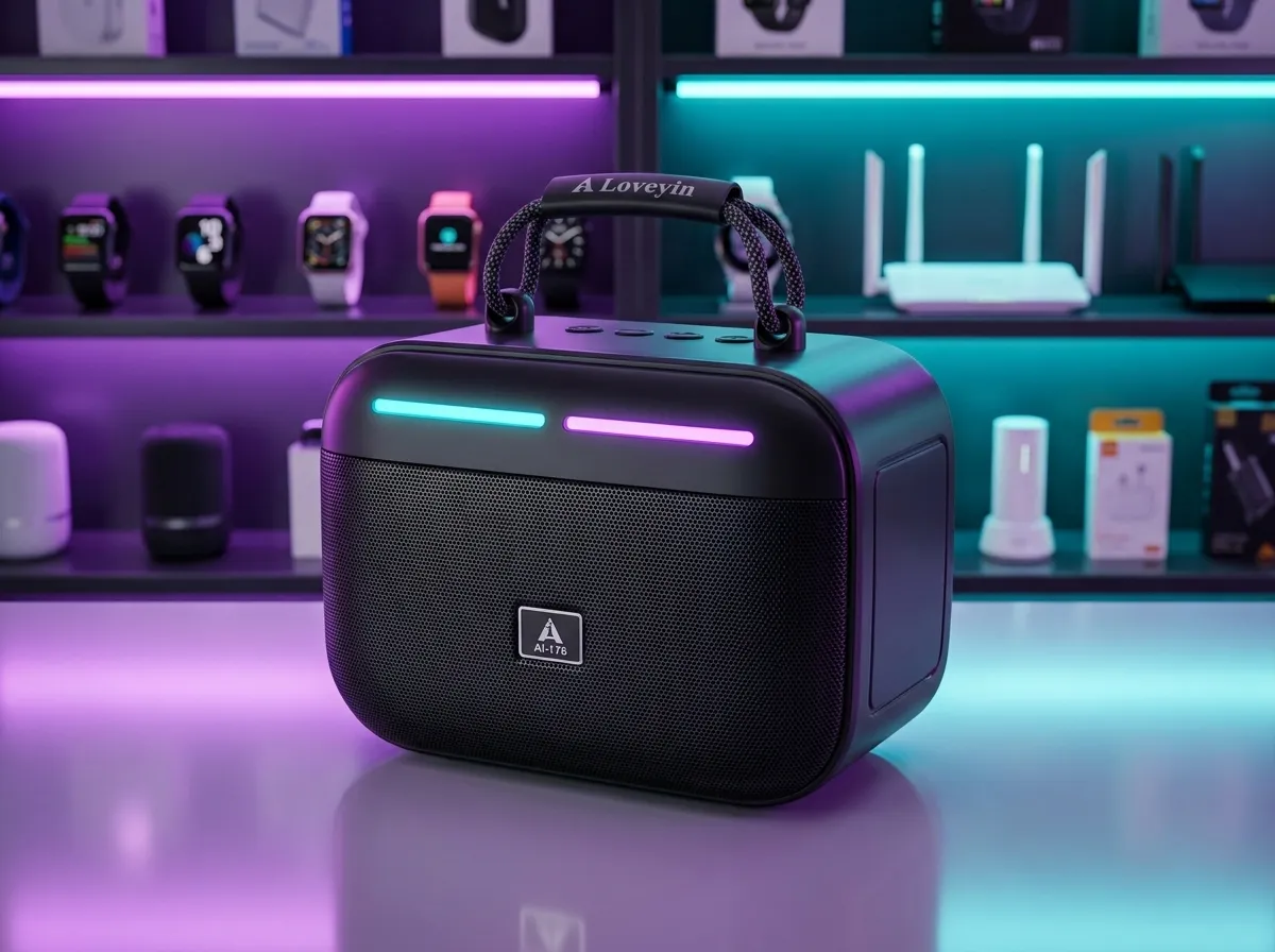 Loveyin AI-176 Portable Wireless Bluetooth Speaker with 10W Sound, 78mm Dynamic Driver, Dynamic RGB Light & 1800mAh Battery