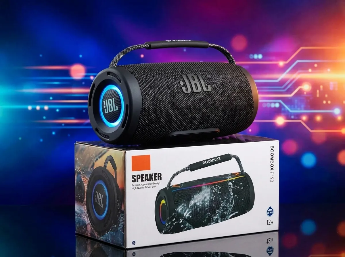 JBL Boombox P193 Portable Wireless Speaker with IPX6 Waterproof & 12H Battery Backup