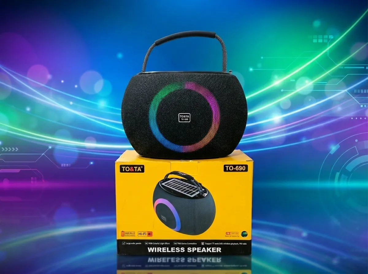 Premium Hi-Fi Portable Bluetooth Speaker TO&TA TO-690 with Solar Panel