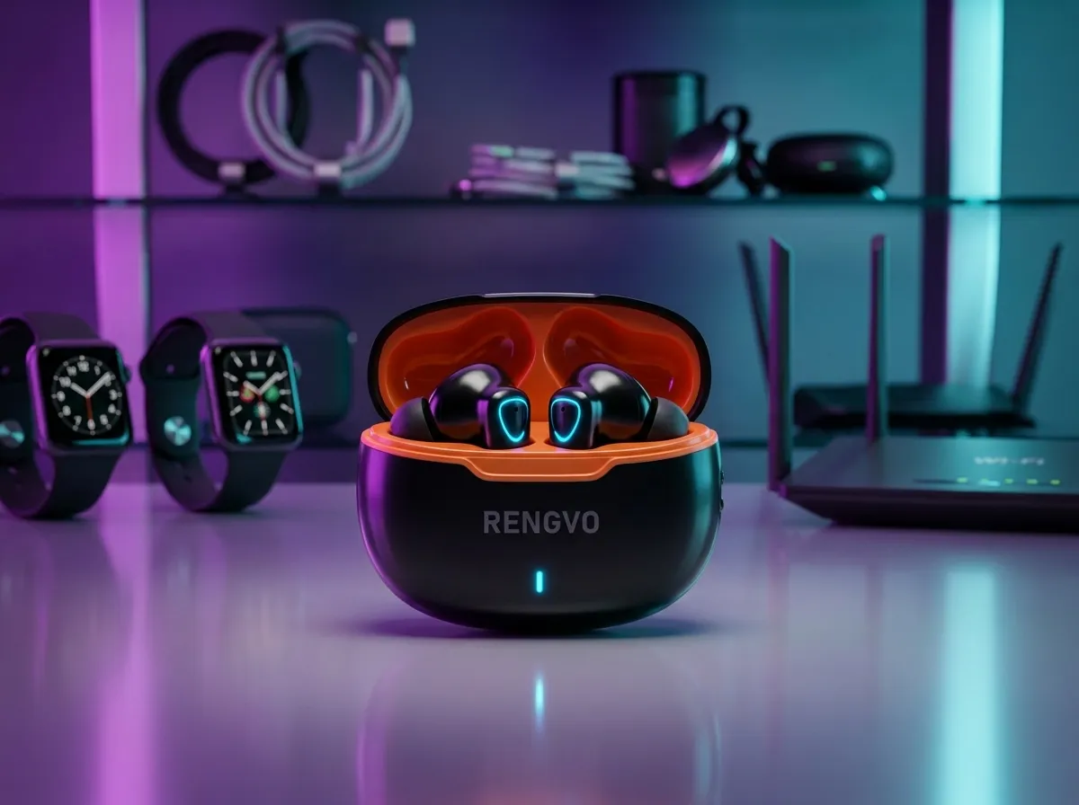 RENGVO RENGVO-40 True Wireless Earbuds with Bluetooth 5.4, HD HiFi Sound & 10H Battery Backup