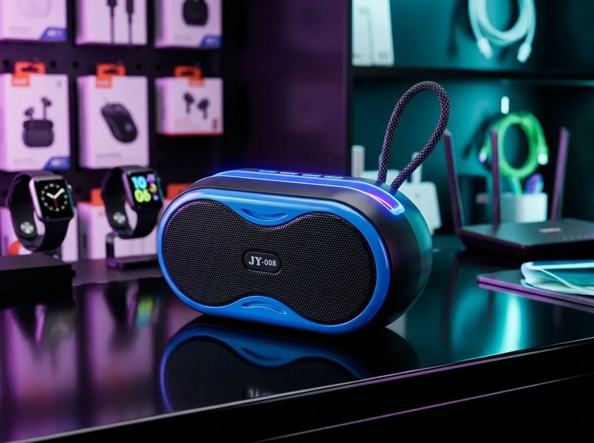 JY-008 Portable Wireless Bluetooth Speaker with FM Radio, USB & TF Card Support