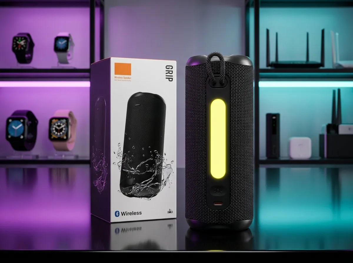 GRIP Portable Wireless Bluetooth Speaker with High Fidelity Sound