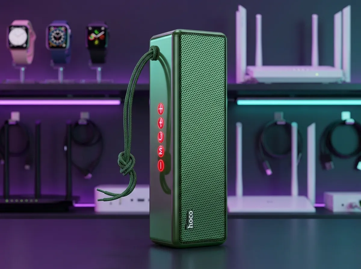 Hoco HC 3 Bounce Portable Wireless Speaker with Dual 52mm Drivers, 2400mAh Battery & FM Radio